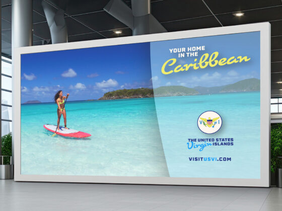 VorTex Stretch Eclipse D250 dye sublimation fabric graphic installed in a shopping mall